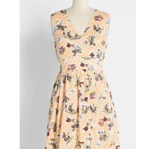 ModCloth Annie Get Your Fun cutout western cowboy fit and flare dress 1X